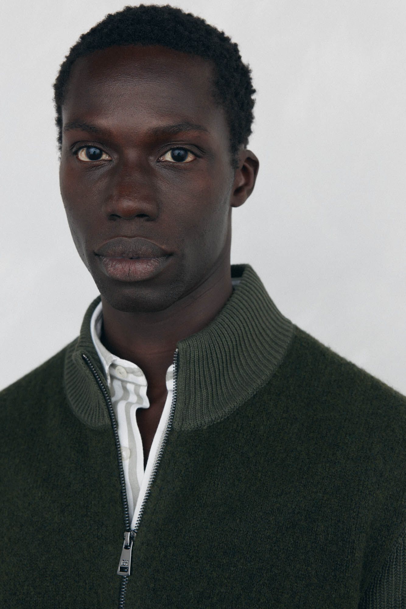 Pedro del Hierro Premium Christmas cotton cardigan with zip fastening fastening Green