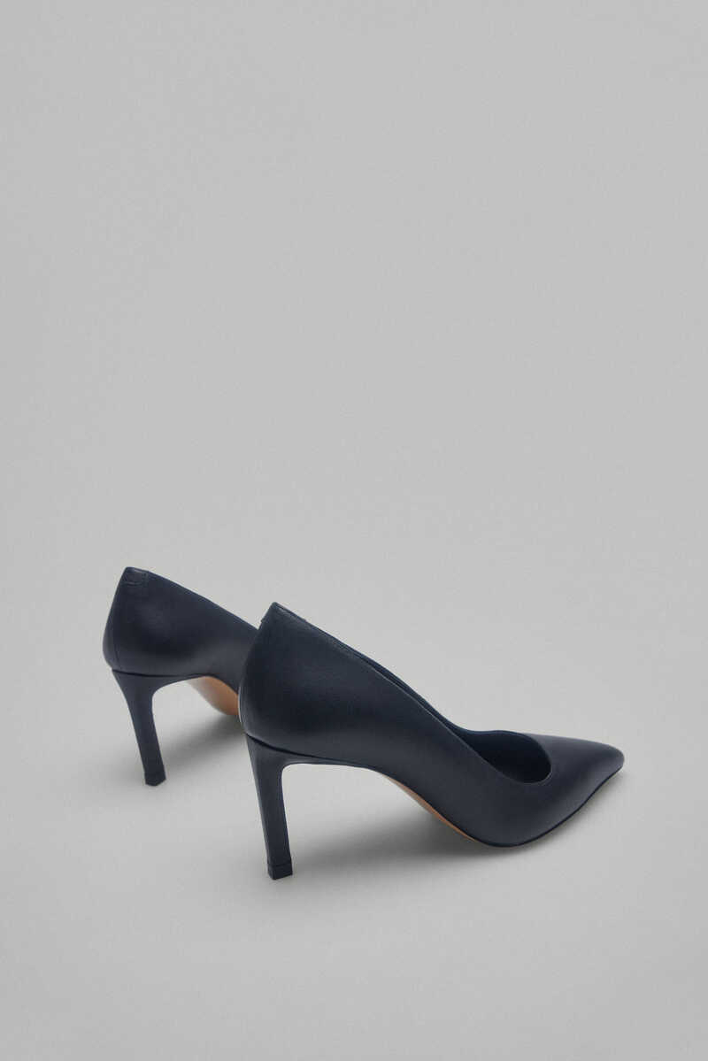 Pedro del Hierro Leather high-heeled shoe Black