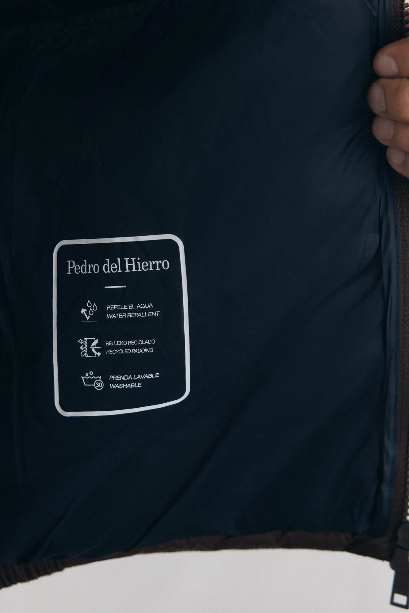 Pedro del Hierro Ultra-light quilted jacket Brown