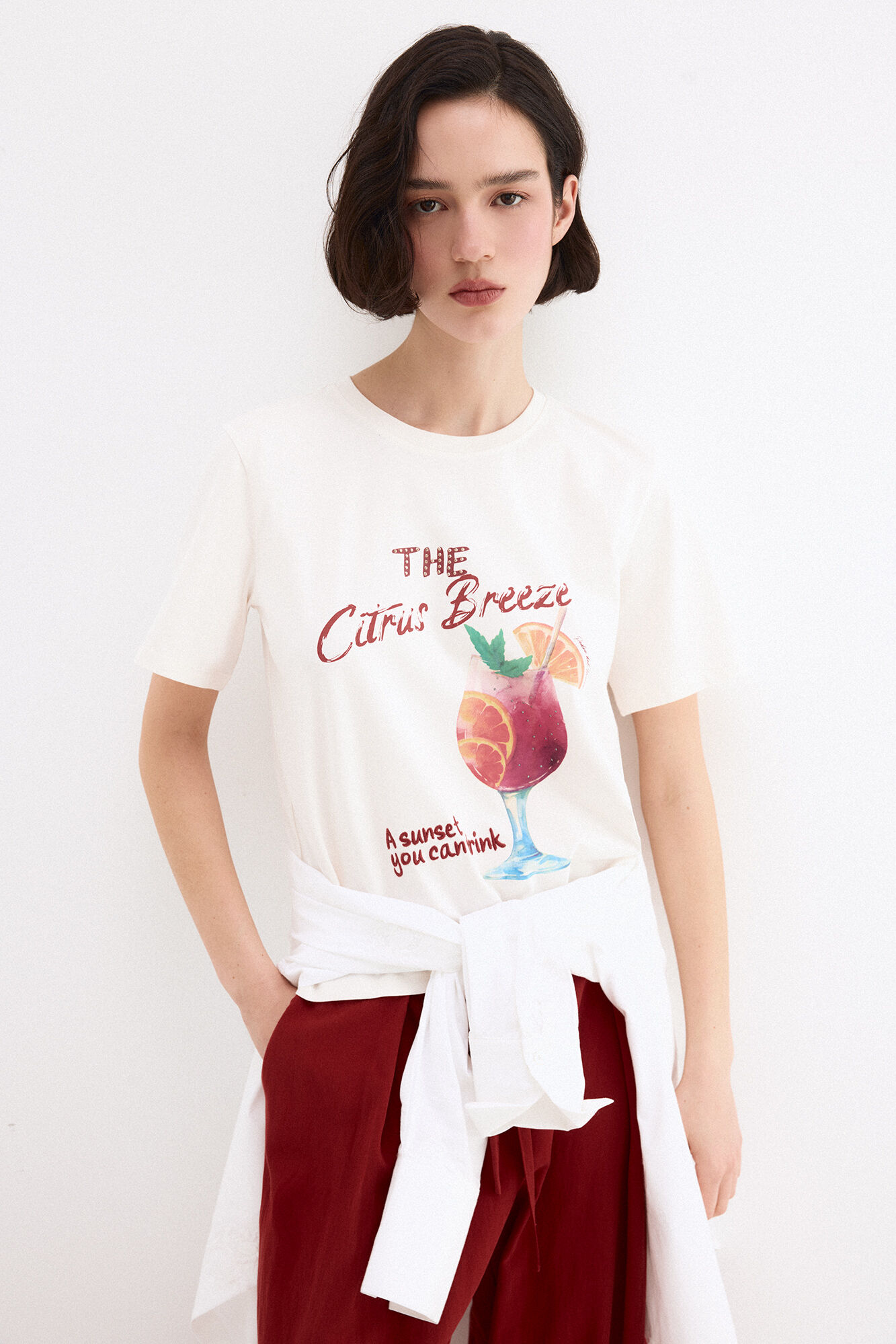 Pedro del Hierro Printed front T-shirt White