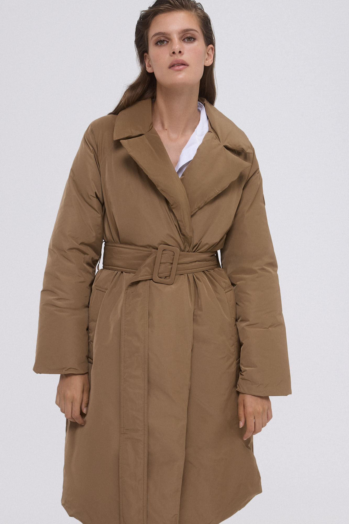 Pedro del Hierro Gabardina acolchada Beige