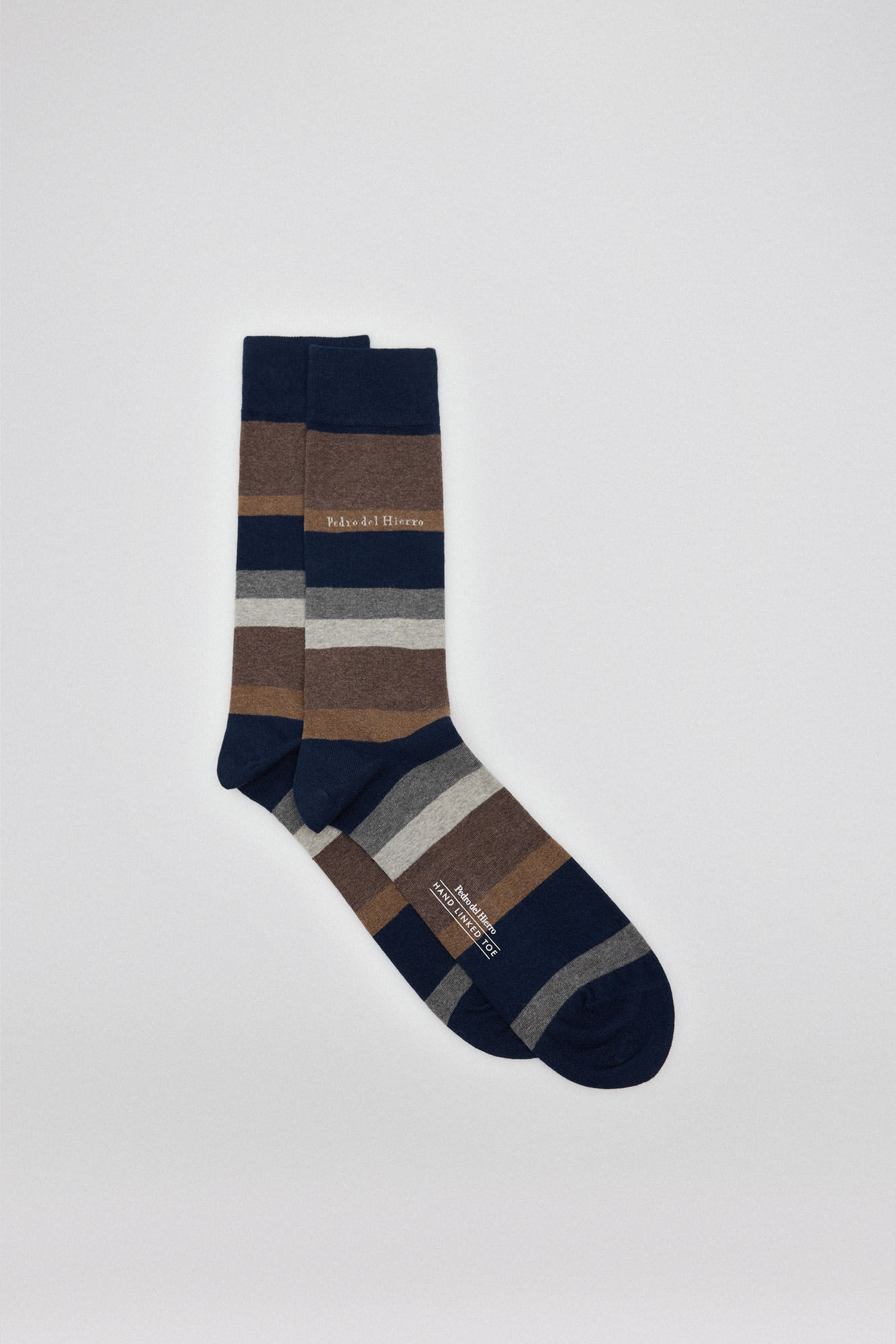 Pedro del Hierro Sport striped socks Brown