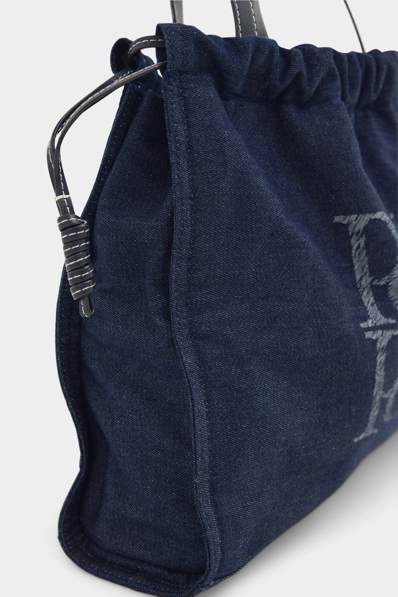 Pedro del Hierro Denim shopper bag Blue