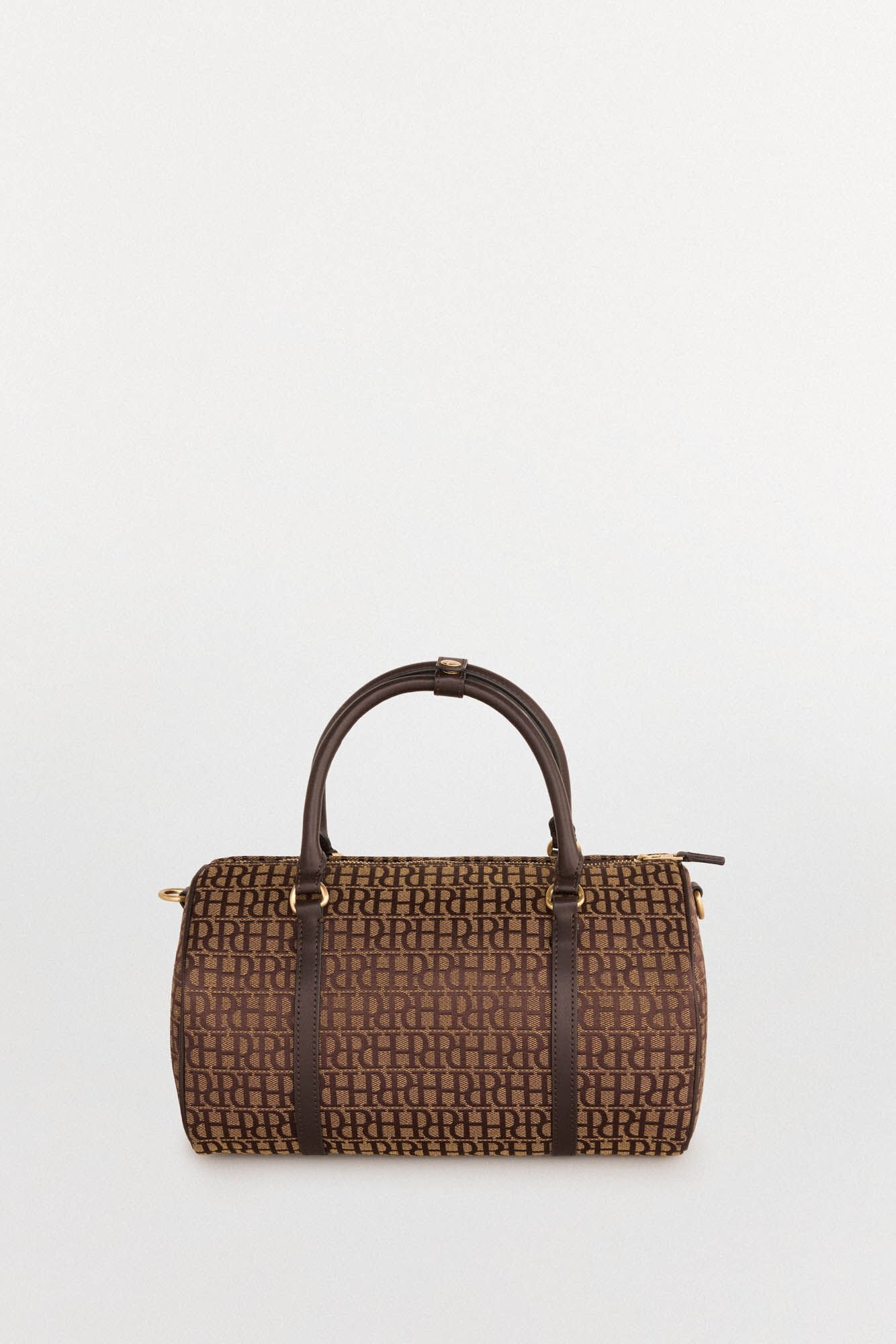 Pedro del Hierro Jacquard bowling bag Brown