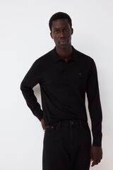Pedro del Hierro Premium cotton silk cashmere knit jumper Black