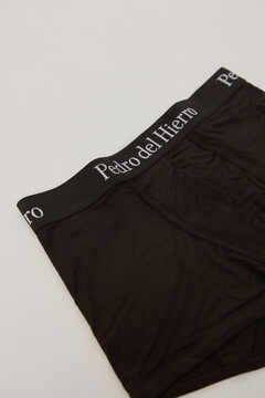 Pedro del Hierro Plain jersey-knit boxer trunks Black