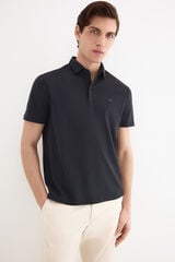 Pedro del Hierro Mercerized polo shirt Blue