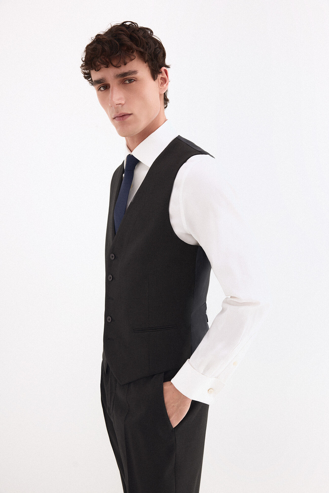 Pedro del Hierro Plain tailored gilet