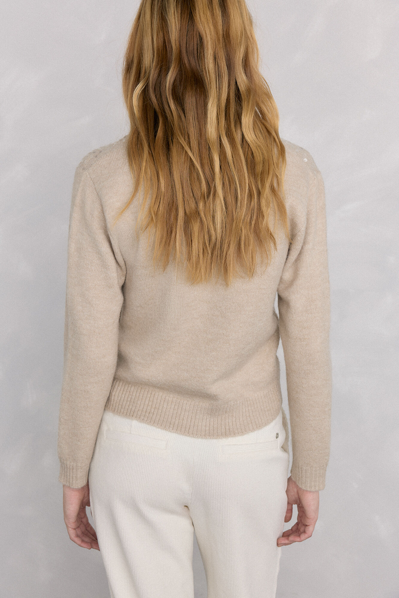 Pedro del Hierro Sequin jumper Beige