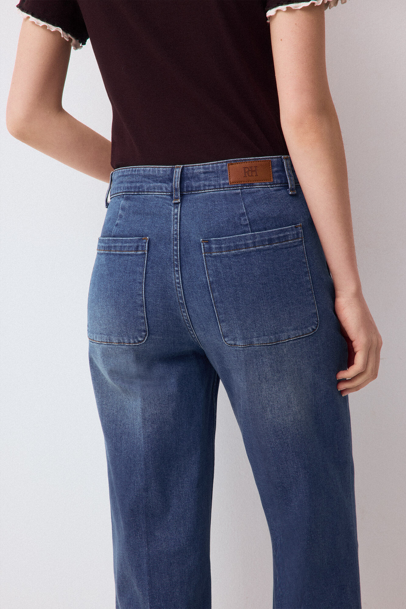 Pedro del Hierro Capri wide leg jeans Blue