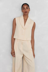 Pedro del Hierro Cropped vest Yellow