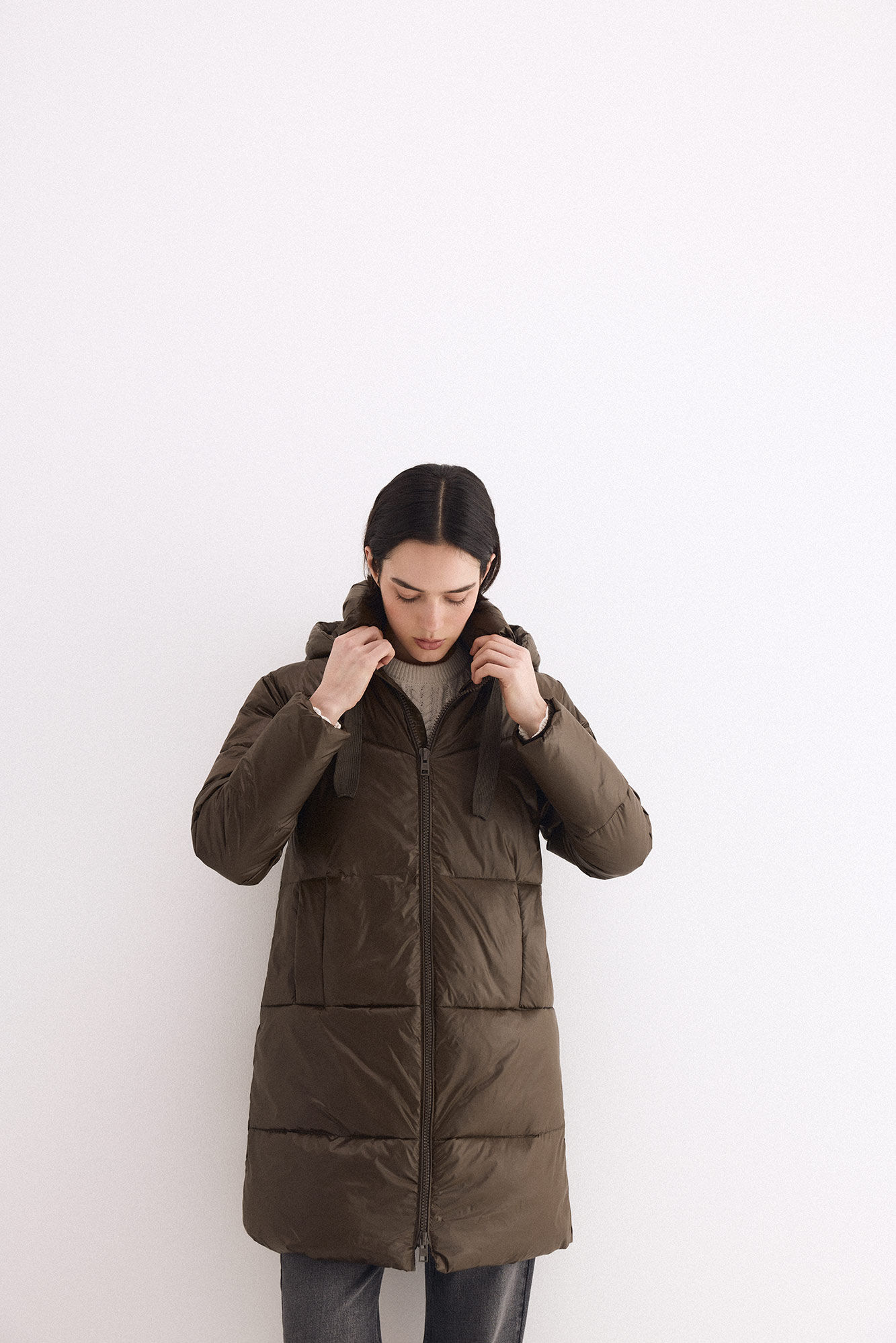 Pedro del Hierro Hooded puffer parka Green
