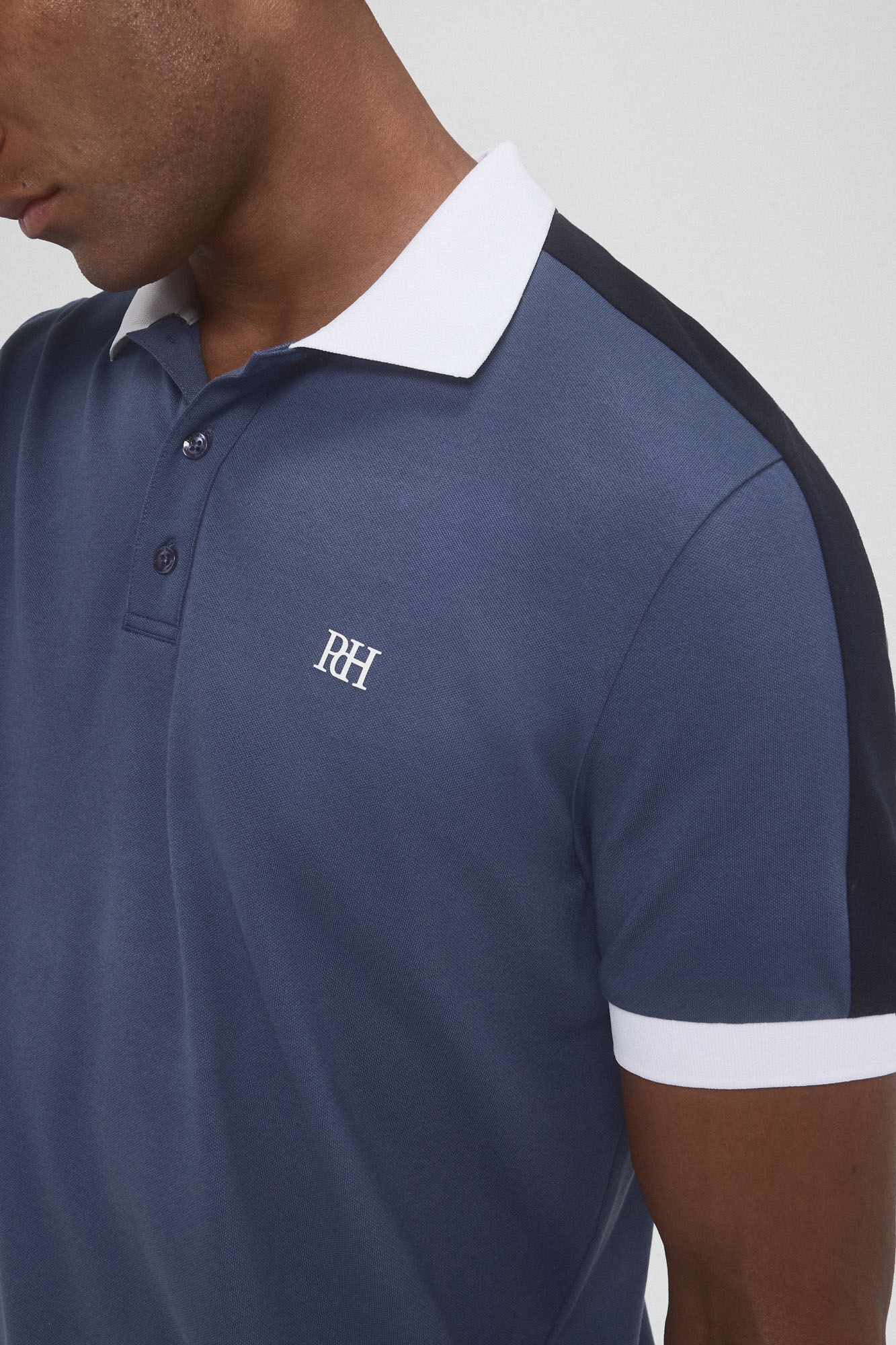 Pedro del Hierro Polo contrastes golf Azul