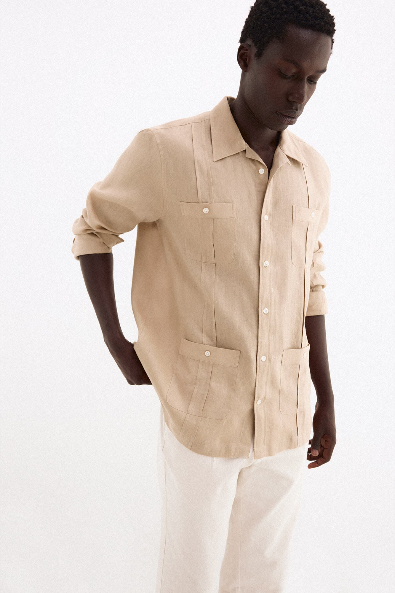 Pedro del Hierro Guayabera em linho