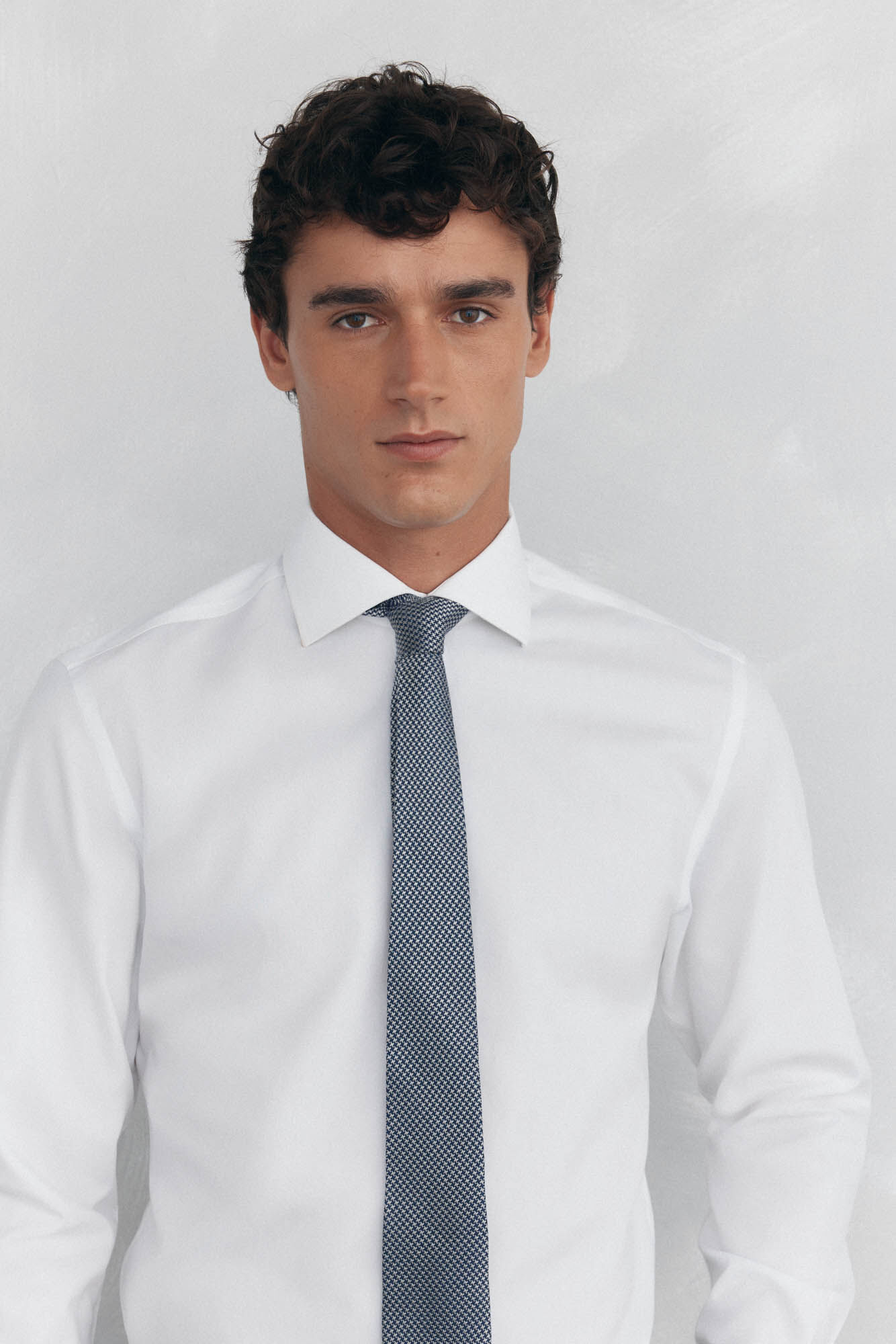Pedro del Hierro Shirt with cufflinks, non-iron and stain-resistant White