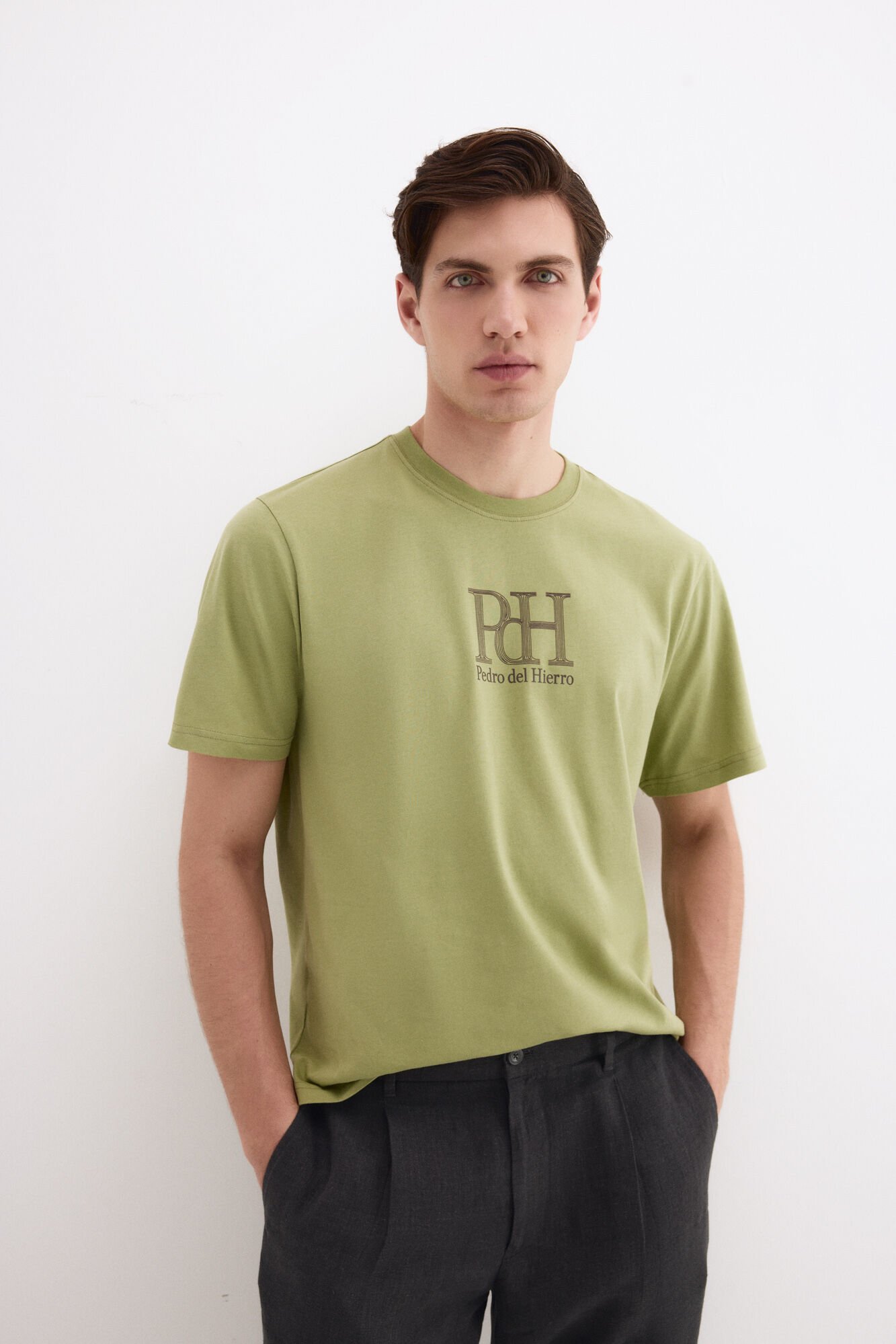 Pedro del Hierro Logo T-shirt Green