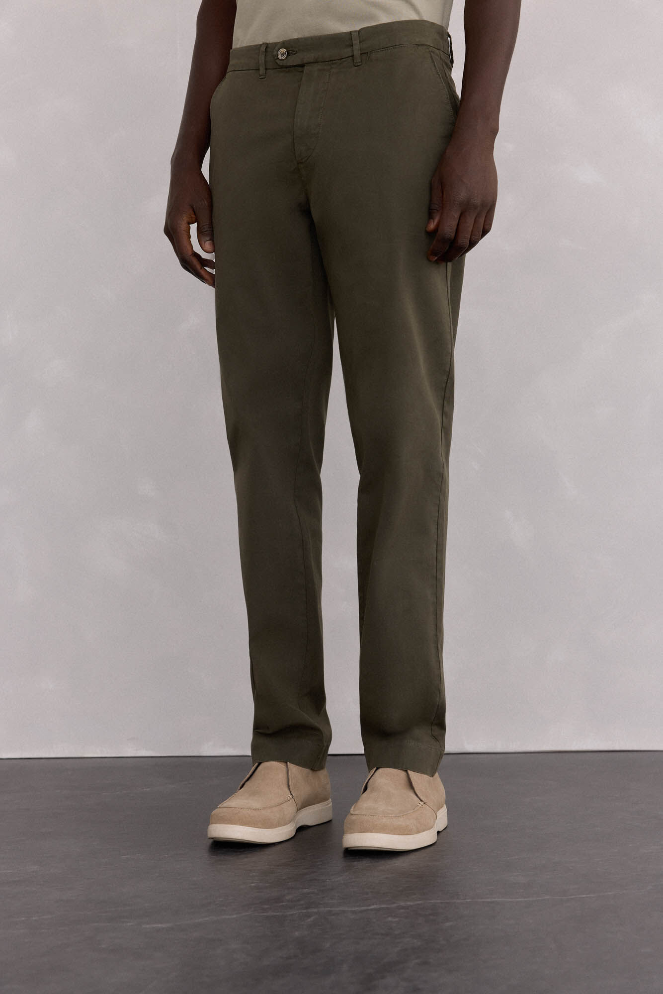 Pedro del Hierro Premium regular fit chinos pants Green