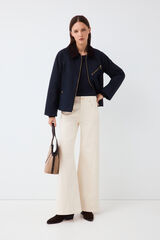 Pedro del Hierro Jeans wide leg arch Beige