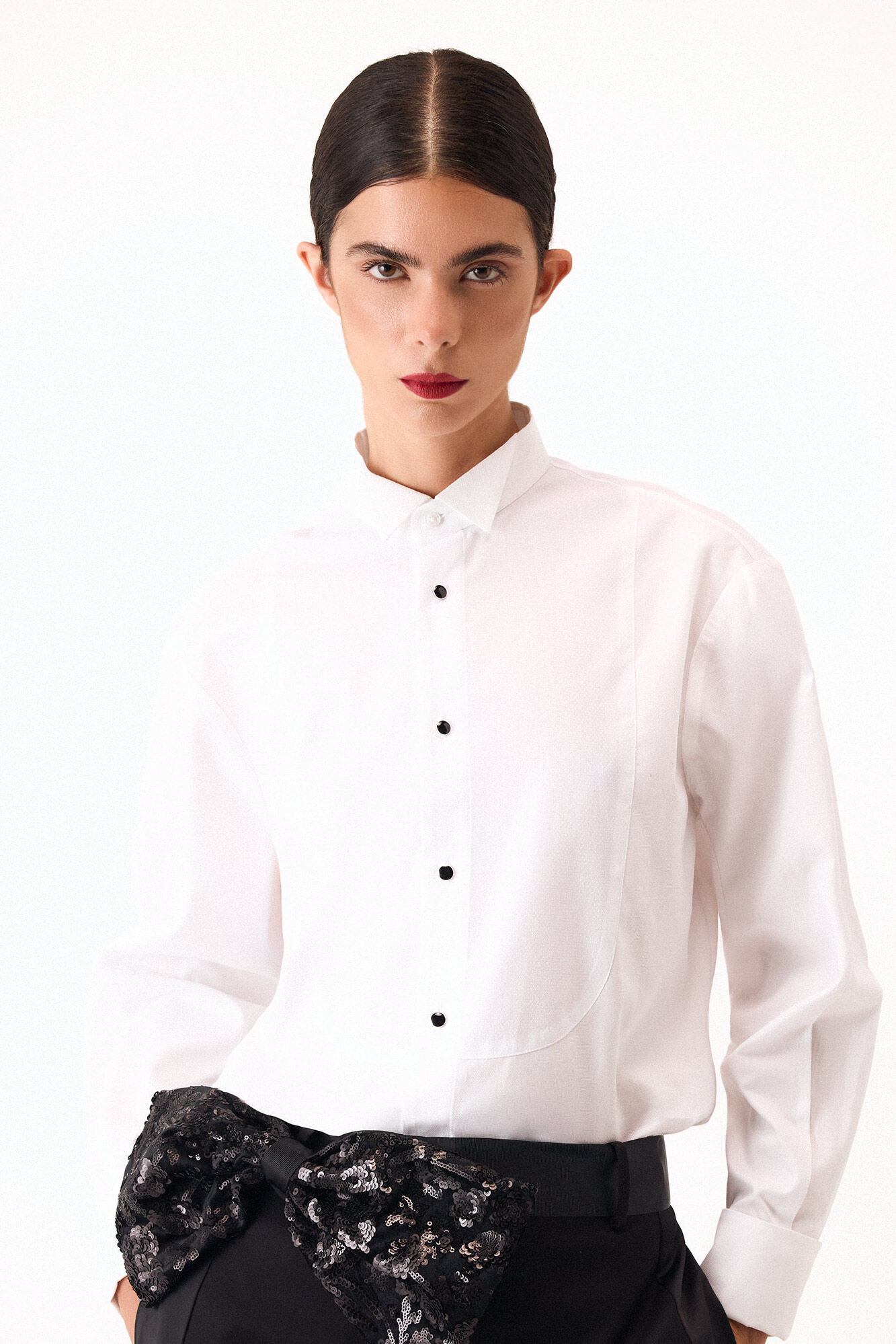 Pedro del Hierro Camisa lisa desfile Blanco