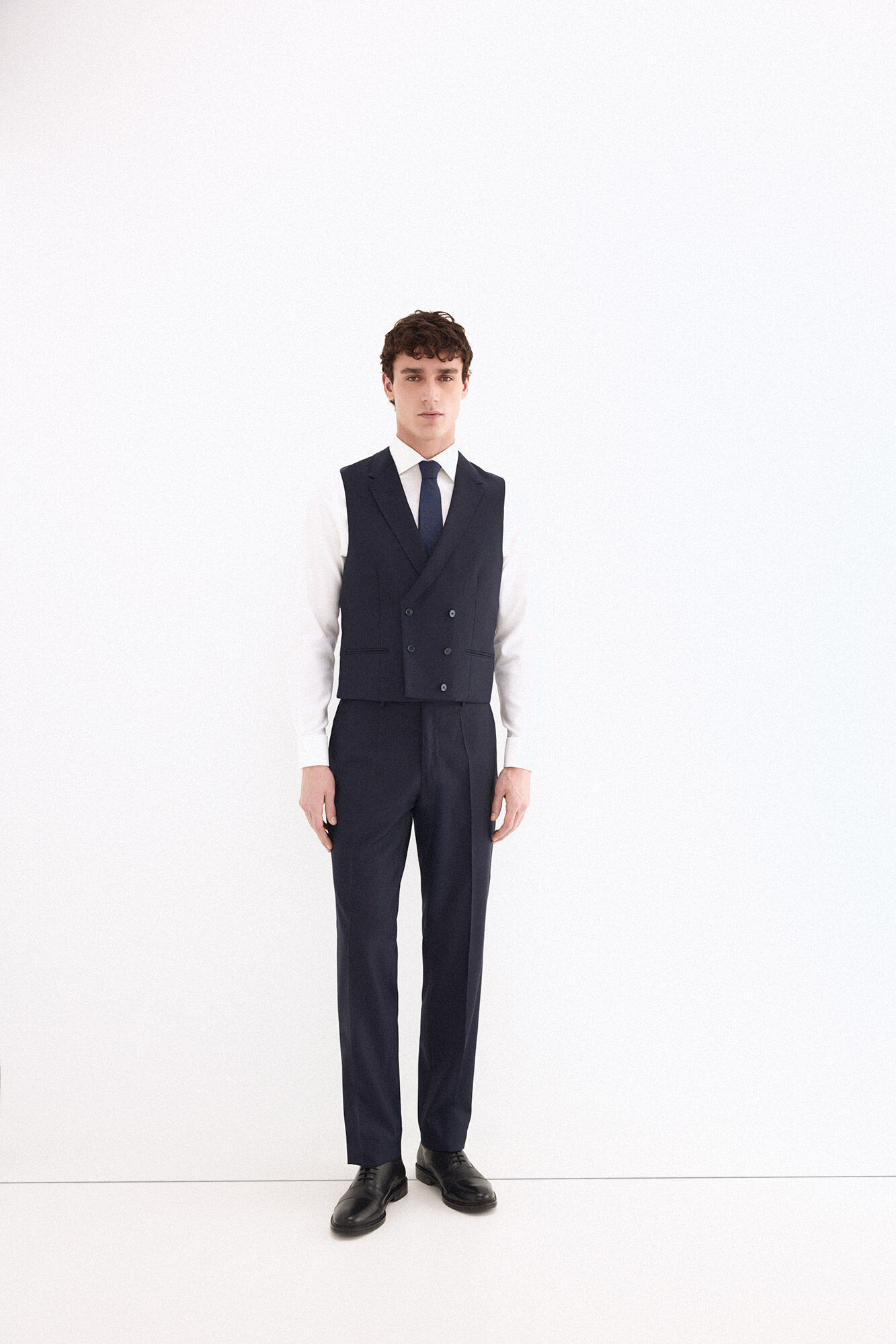 Pedro del Hierro Double-breasted gilet Blue