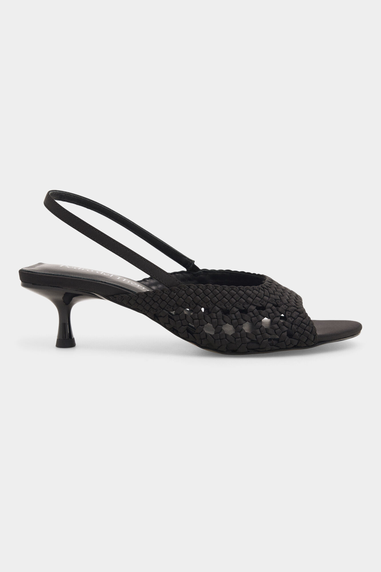 Pedro del Hierro Black braided sandal Black
