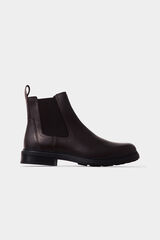 Pedro del Hierro Leather elasticated side ankle boot Brown