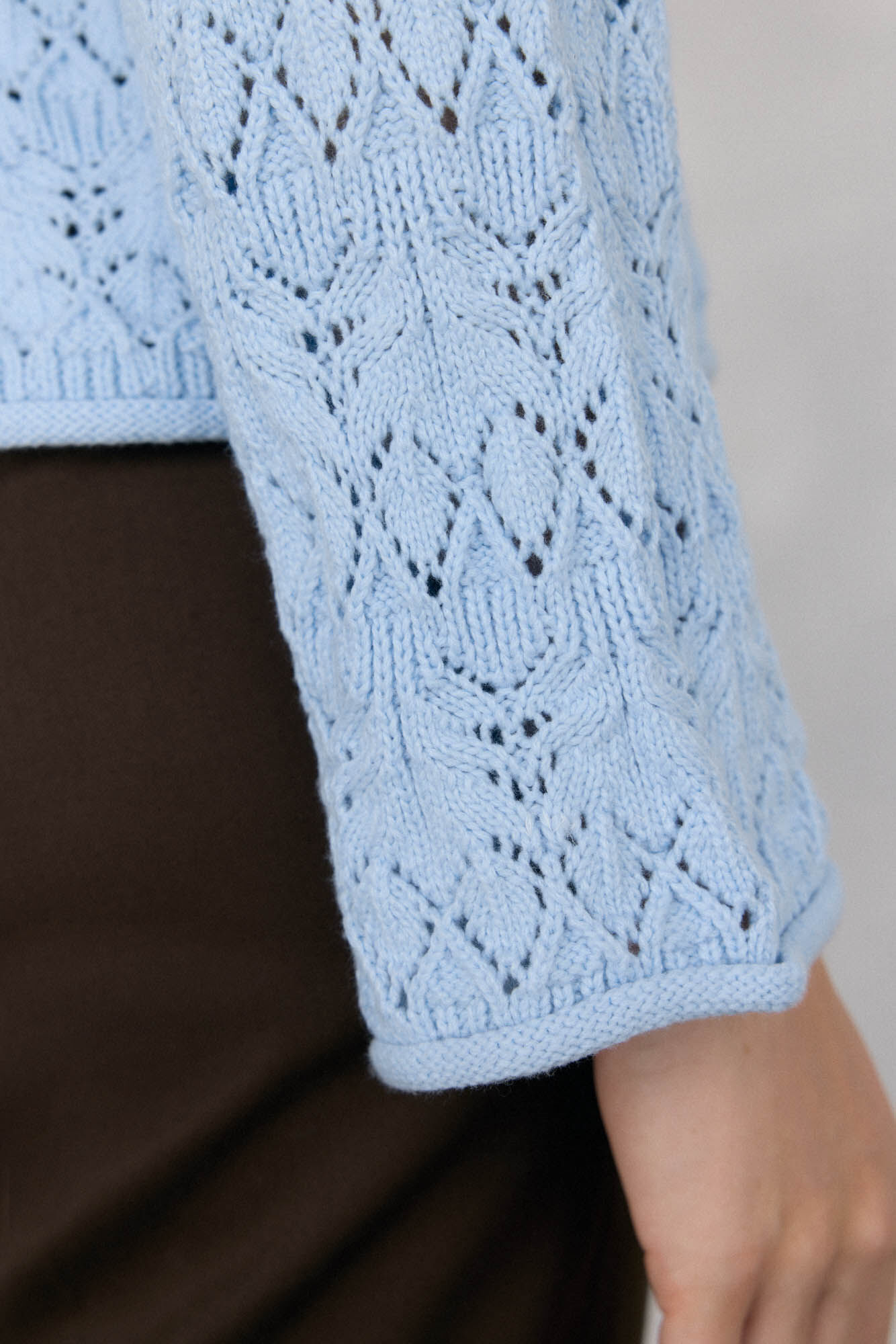 Pedro del Hierro Fancy openwork sweater Blue