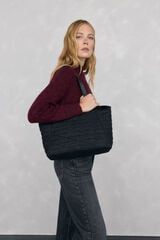 Pedro del Hierro Quilted shopper bag Grey
