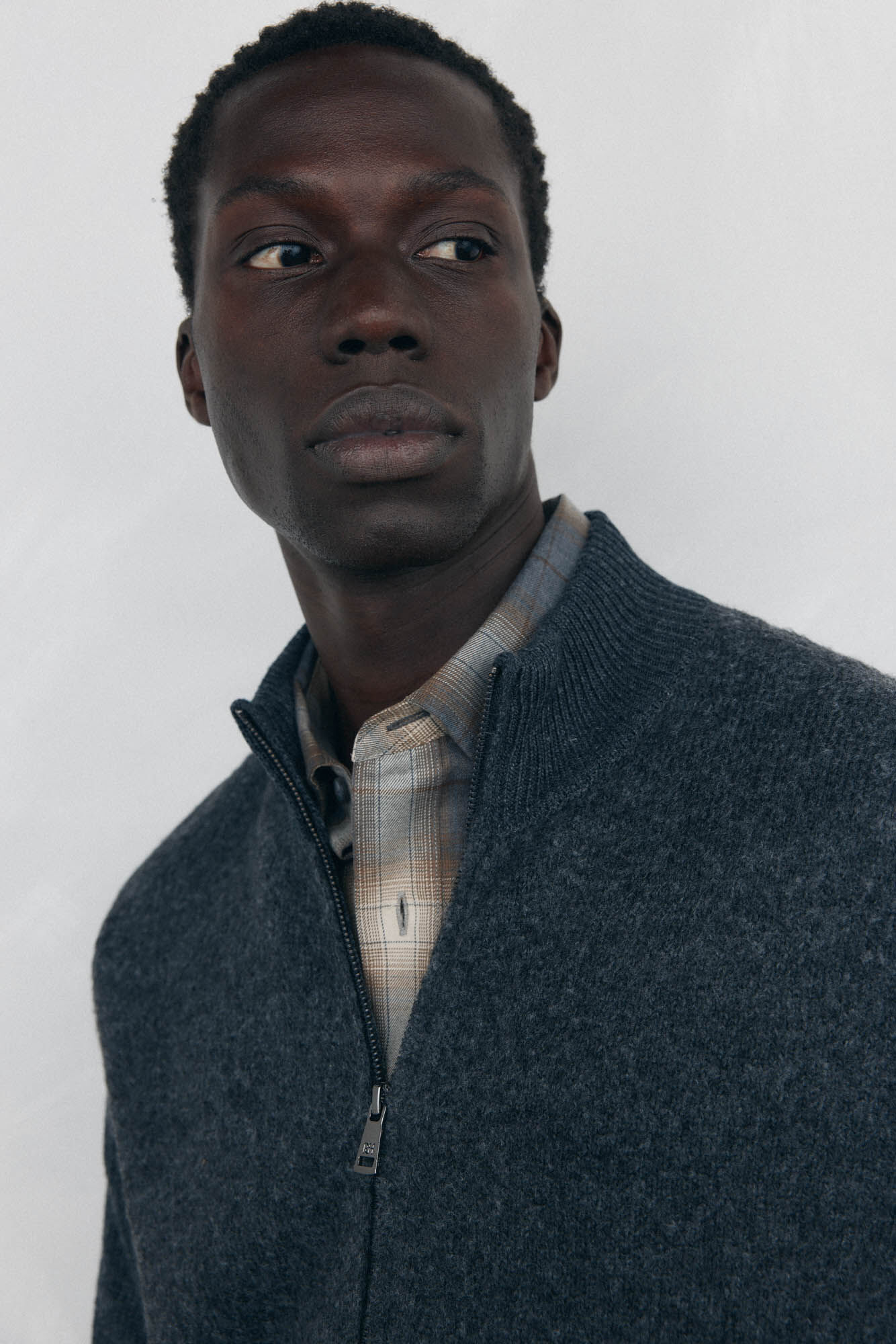 Pedro del Hierro Premium Christmas cotton cardigan with zip fastening fastening