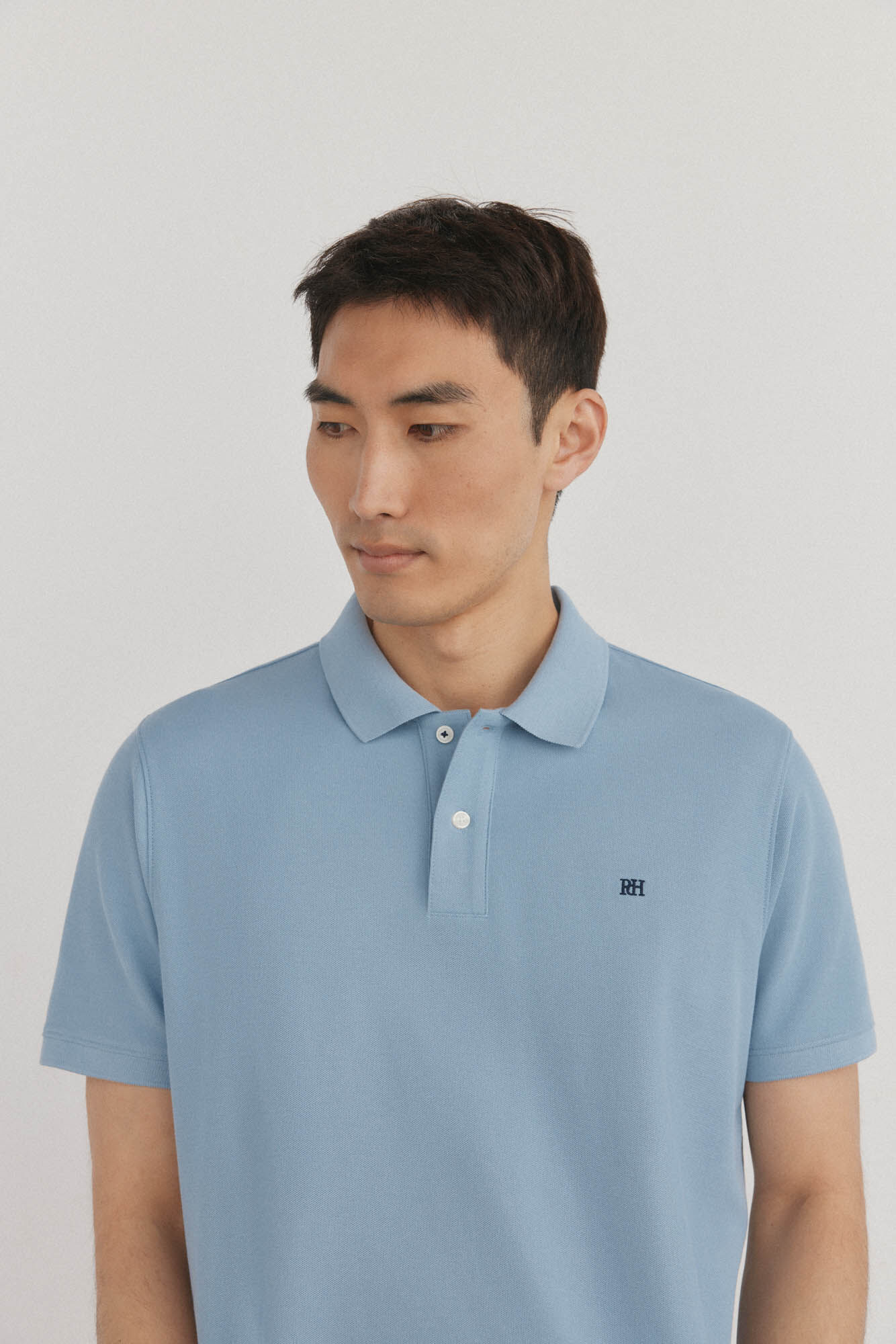 Pedro del Hierro Basic piqu&eacute; polo shirt Blue