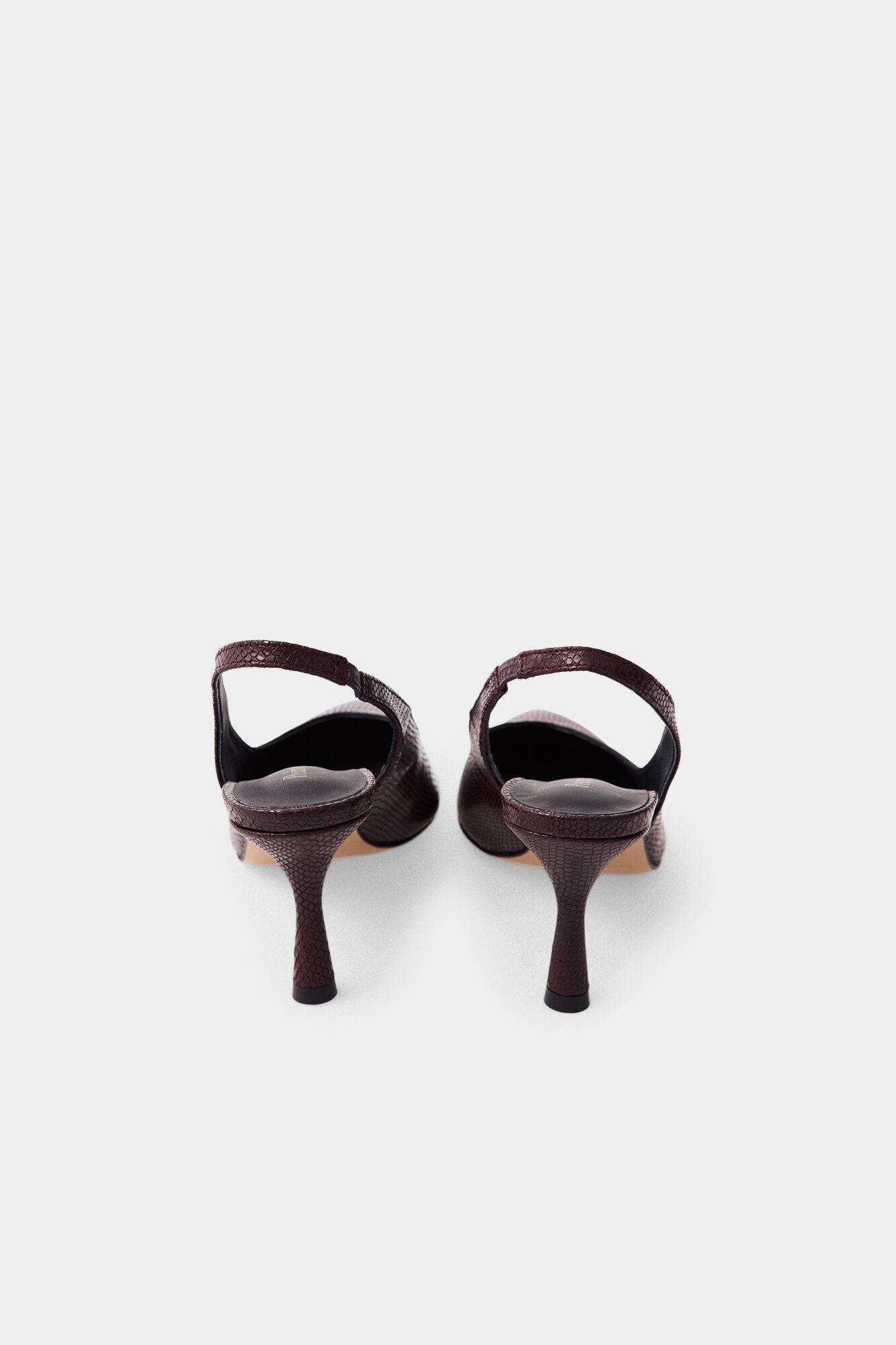 Pedro del Hierro Snake print pointed heel Brown