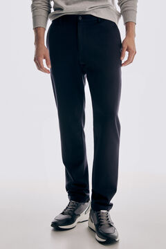 Pedro del Hierro Slim fit coordinated jersey-knit chinos with blazer Blue
