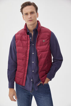 Pedro del Hierro Ultralight quilted gilet Red