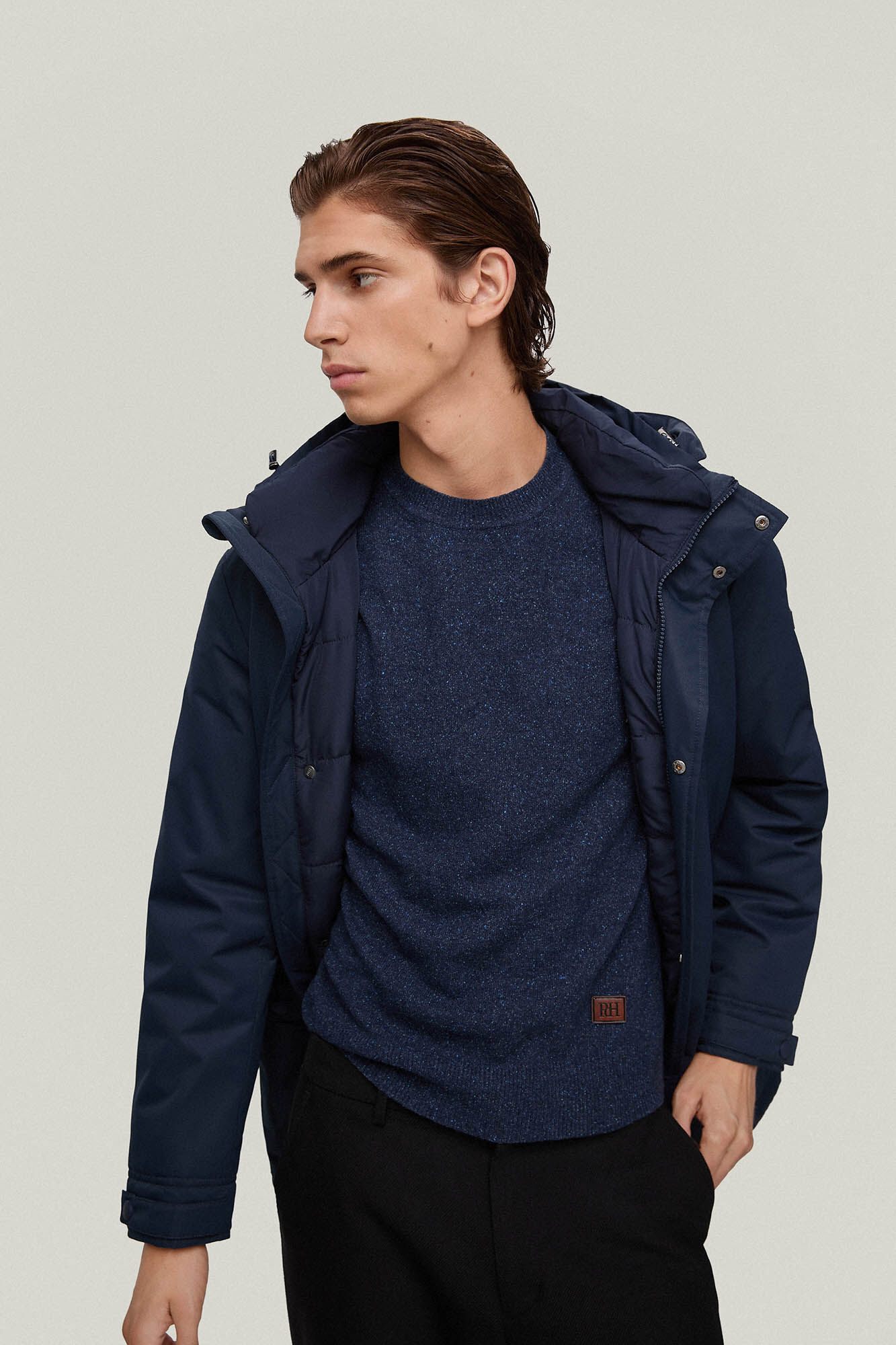 Pedro del Hierro Parka larga Blue
