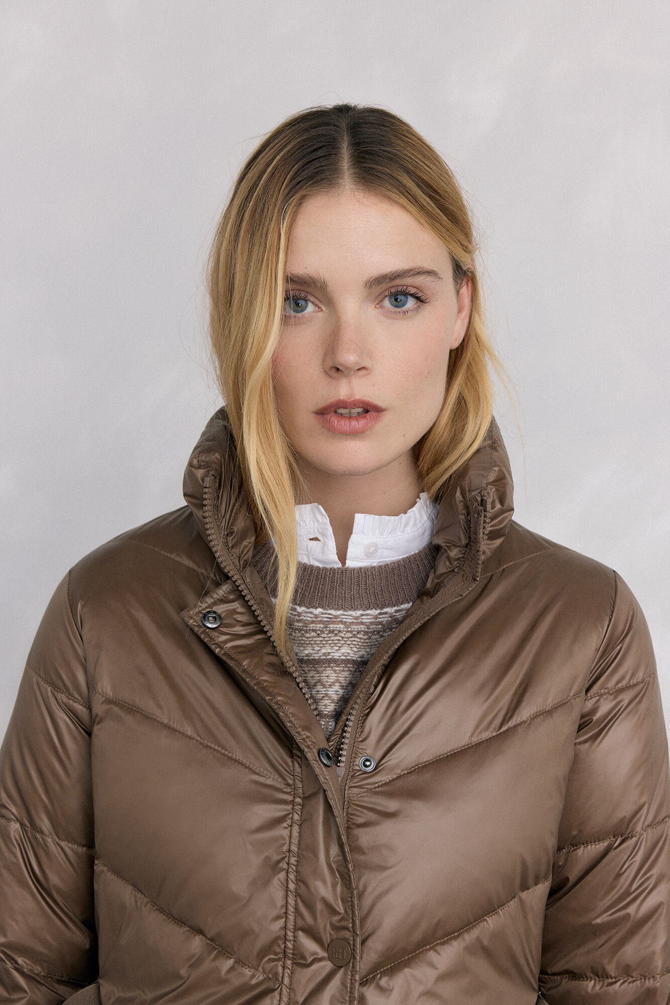 Pedro del Hierro Parka comprida cinto Verde