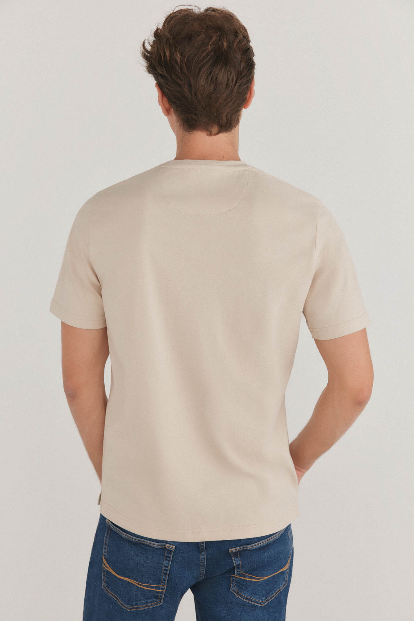 Pedro del Hierro Basic T-shirt Beige