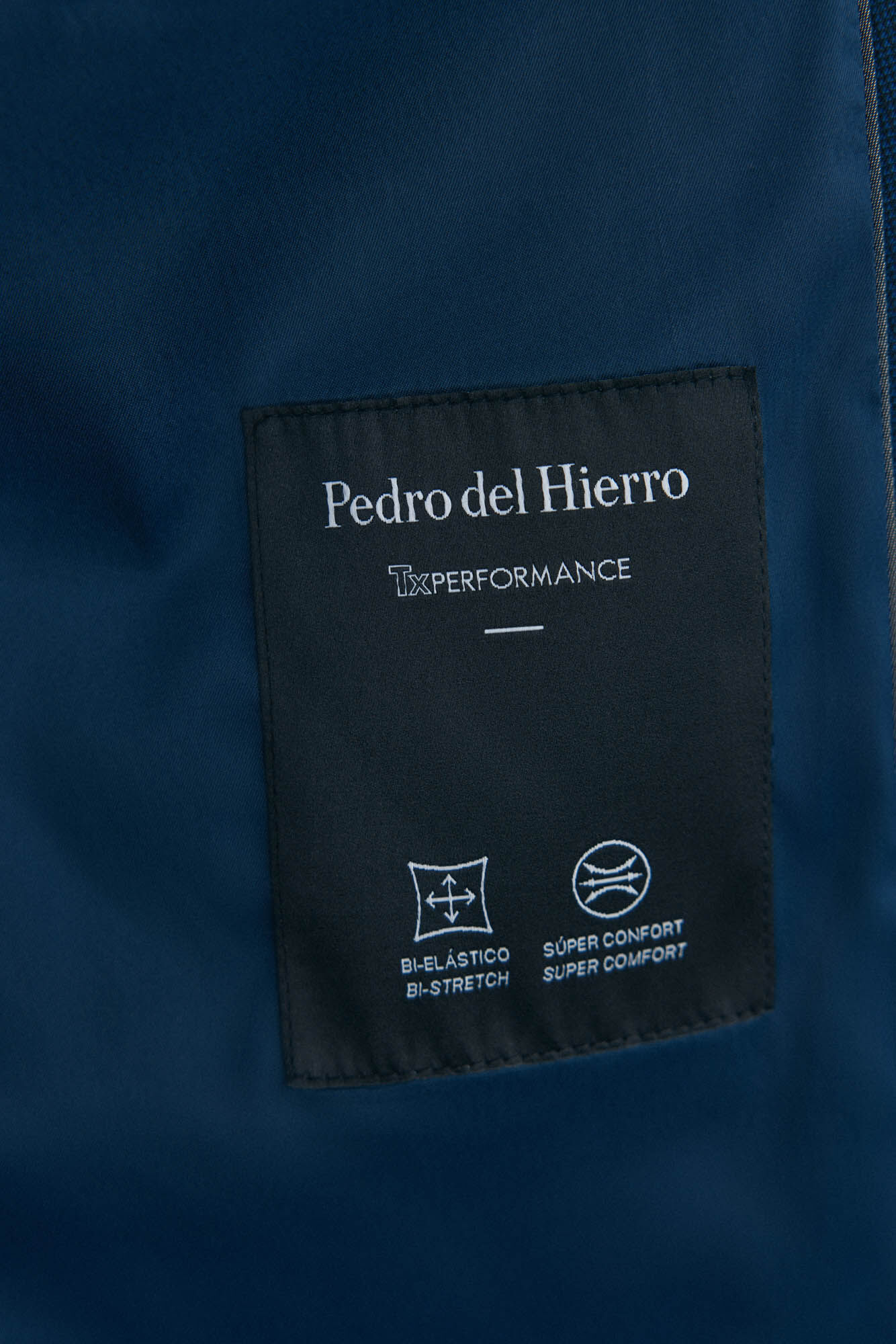 Pedro del Hierro Blazer estruturado azul slim fit bi-el&aacute;stico Azul