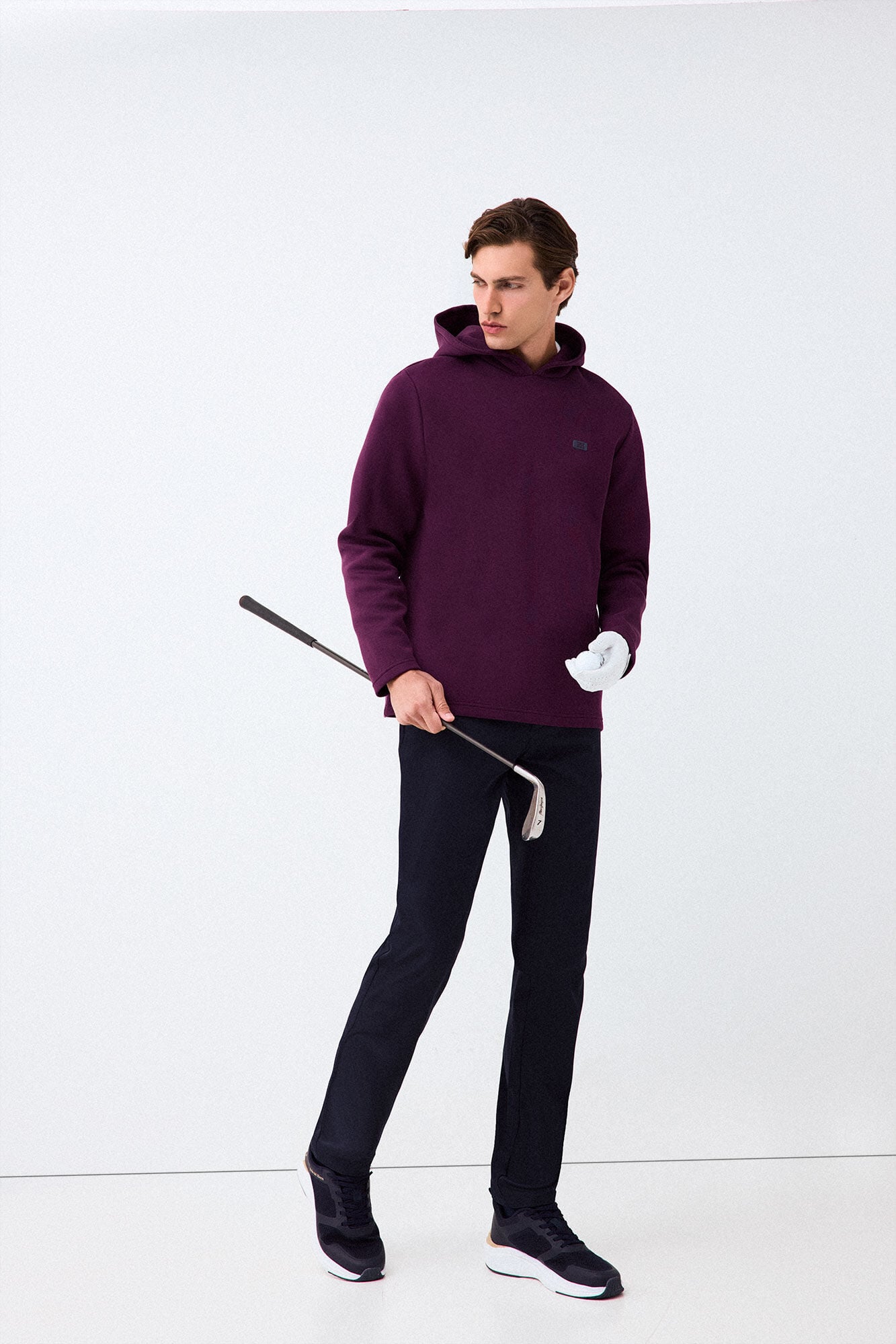 Pedro del Hierro Hooded technical golf sweatshirt Purple
