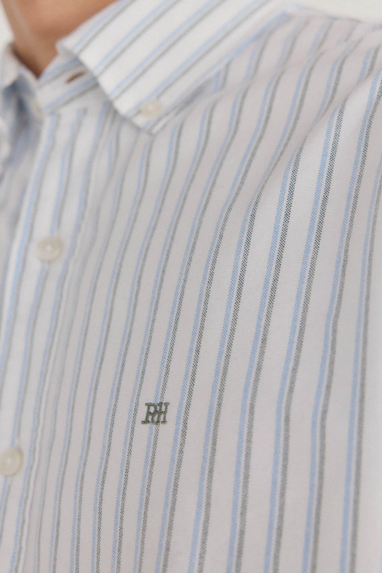 Pedro del Hierro Camisa iconic oxford rayas Blanco