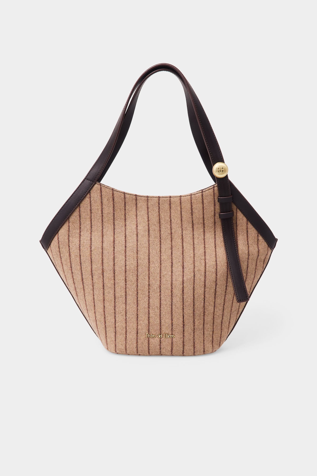 Pedro del Hierro Striped fabric shopper bag