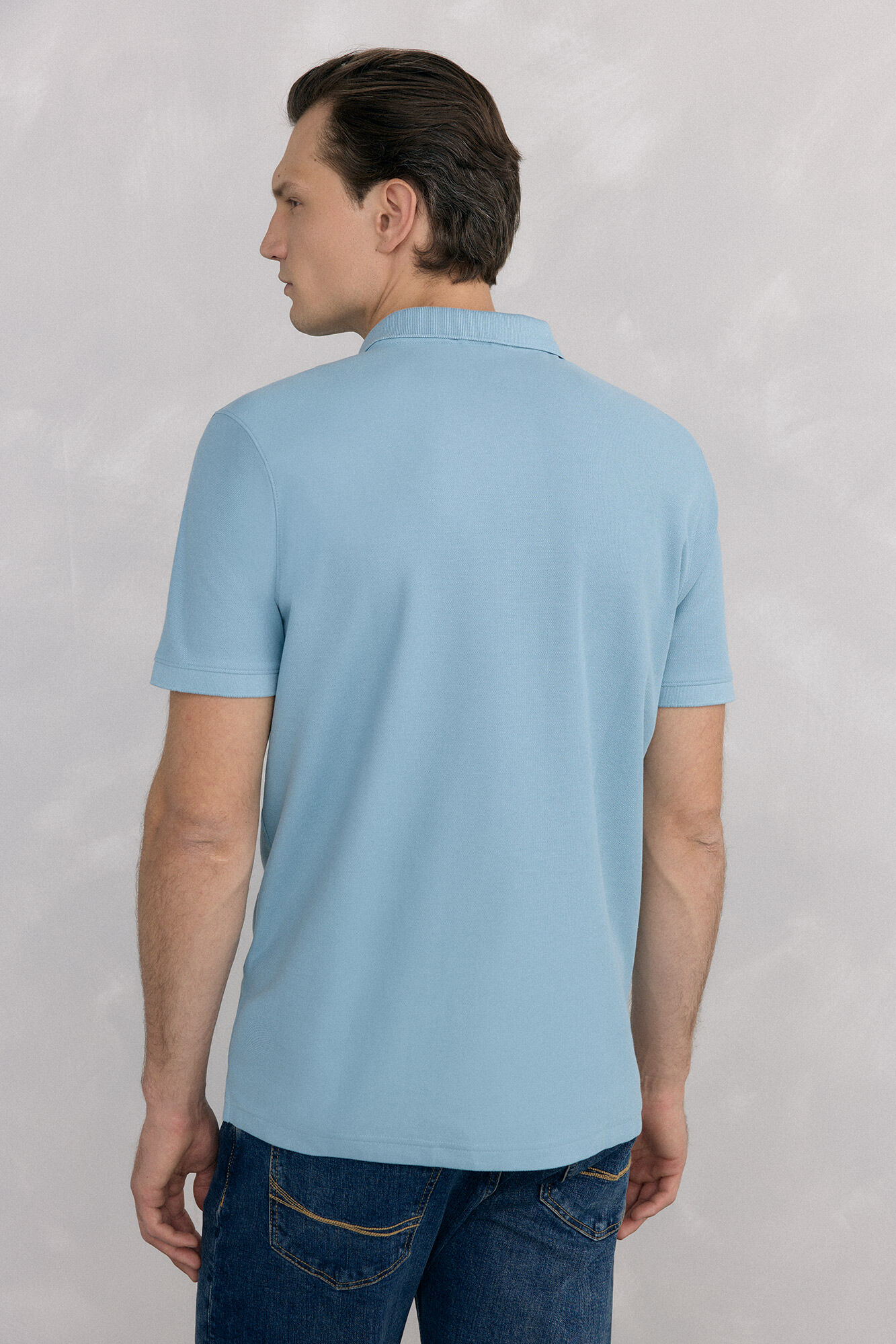 Pedro del Hierro Basic piqu&eacute; polo shirt Blue