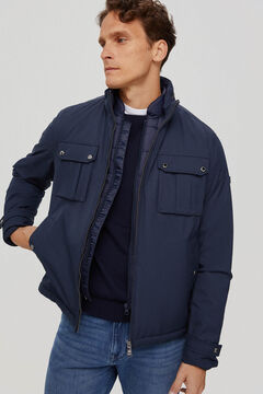 Pedro del Hierro Jacket with four pockets and inner panel. Blue