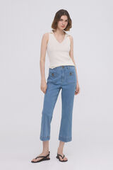 Pedro del Hierro Jeans stove pipe cropped Azul