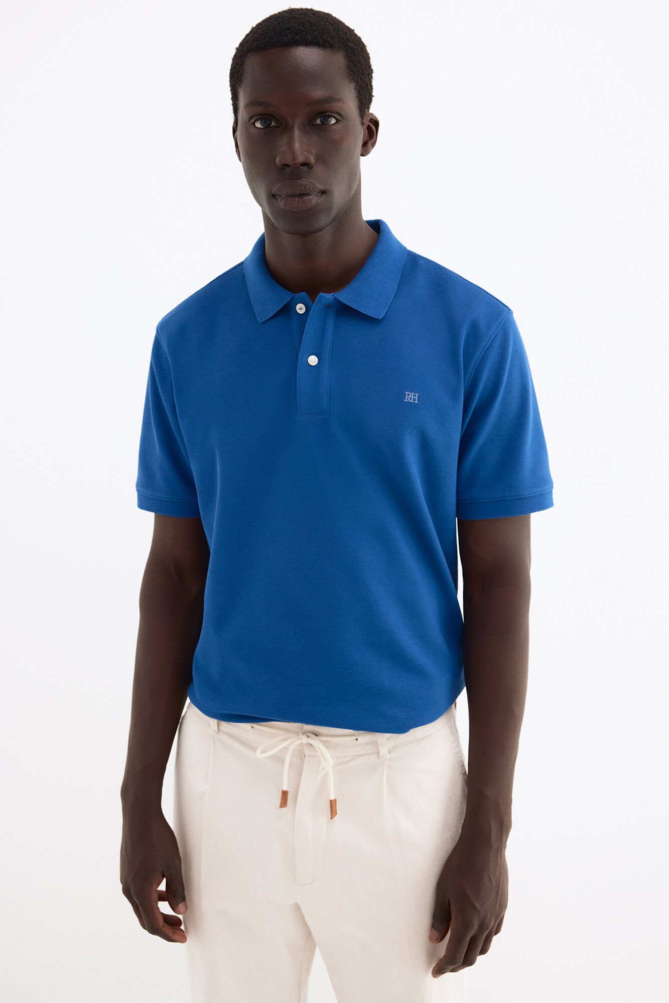 Pedro del Hierro Polo b&aacute;sico em piqu&eacute; Azul