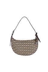 Pedro del Hierro Logo half-moon handbag Beige
