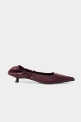 Pedro del Hierro Leather kitten heel Burgundy