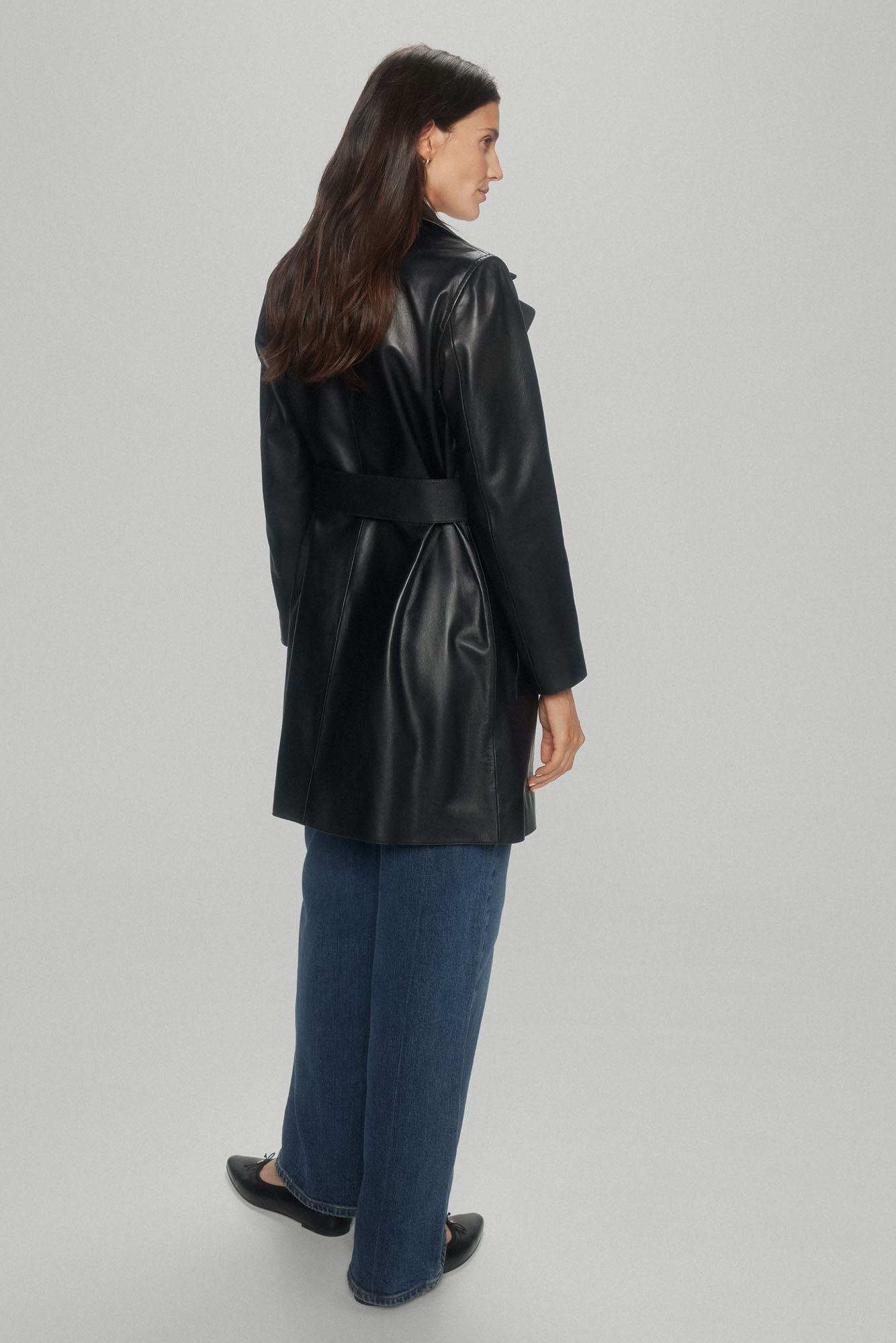 Pedro del Hierro Nappa belted trench Black