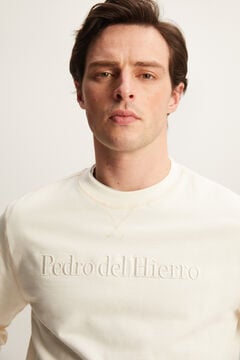 Pedro del Hierro Crew neck sweatshirt Ecru