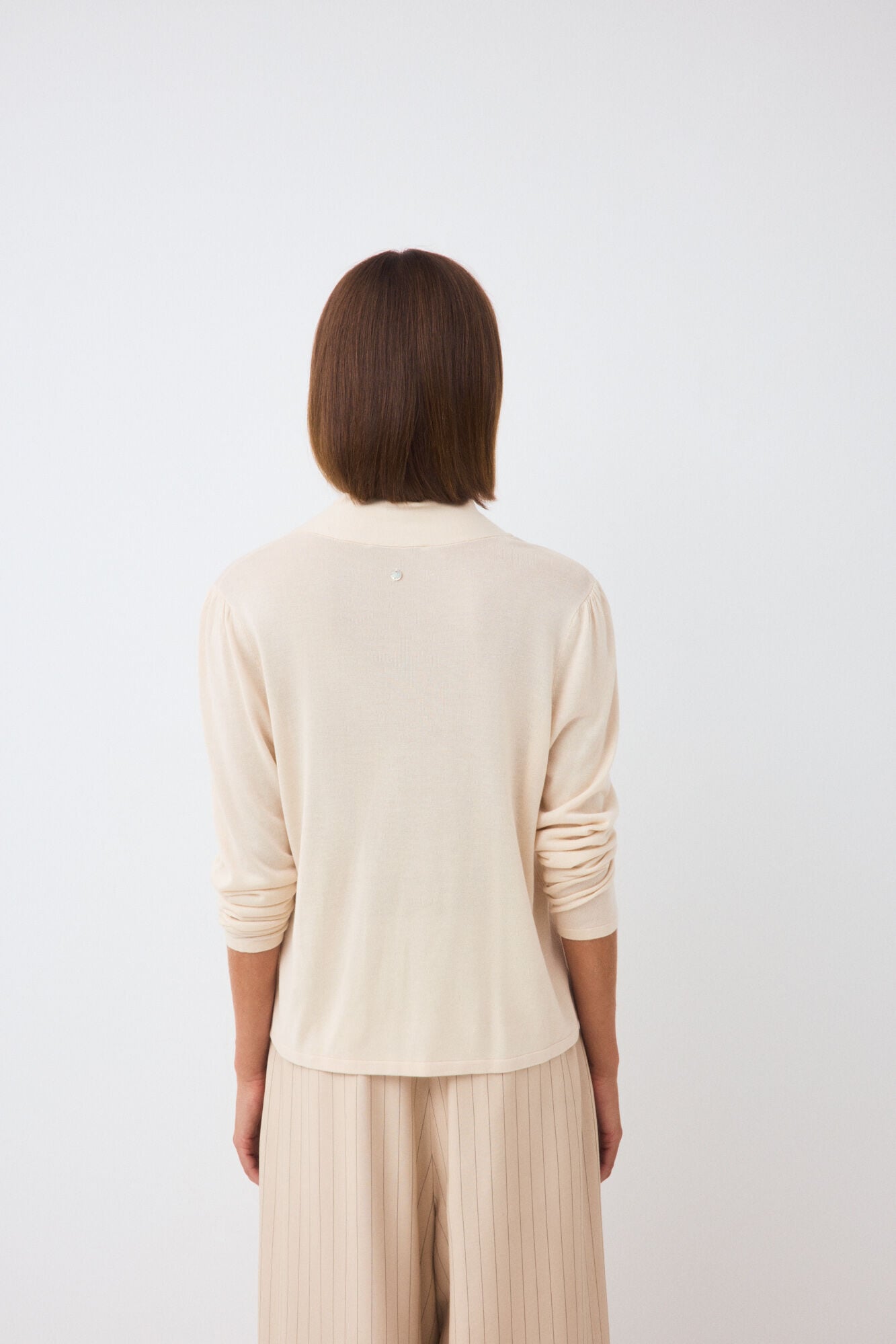 Pedro del Hierro Long sleeve tie jumper Beige