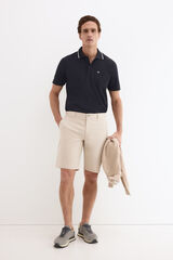 Pedro del Hierro Basic regular Bermuda shorts Beige